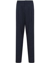 Giorgio Armani - Melange Wool Blend Pant - Lyst