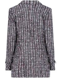 【関税&送料込】Balmain Single-Breasted Tweed Blazer Dress Balmain double-breasted Tweed Blazer | Black | FARFETCH