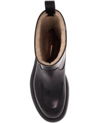 Ferragamo - Shearling-Lined Ankle Boots - Lyst