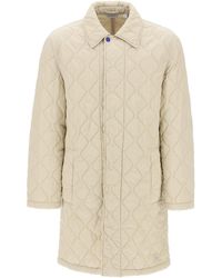 Burberry - Quilted Nylon Midi Car Coat With - Lyst