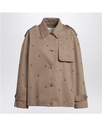 Golden Goose - Oversized Trench Coat With Crystals - Lyst