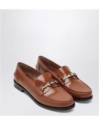Ferragamo - Moccasin With Chain New Vara Colour Leather Loafer - Lyst