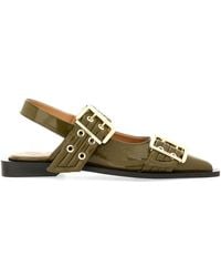 Ganni - Naplack Feminine Buckle Ballerina - Lyst