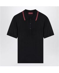 Gucci - Dark Polo With Web Decoration T-Shirt - Lyst