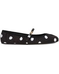 Dolce & Gabbana - Satin Ballet Flats With Polka Dot Pattern - Lyst