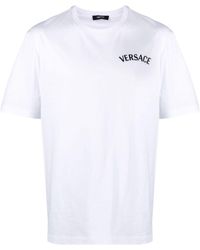 Versace - Logo Cotton T-Shirt - Lyst