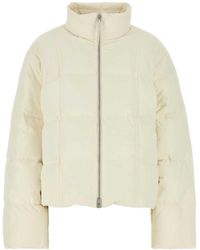 Jil Sander - Ivory Polyester Down Jacket - Lyst