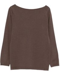 Alpha Studio - Boat Neck Sweater - Lyst