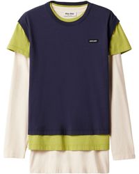 Miu Miu - Jersey T-Shirts (Set Of Three) - Lyst