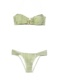 Lenny Niemeyer - Labyrinth Drop Bandeau Draped Bikini - Lyst