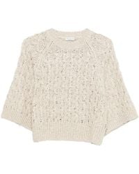 Brunello Cucinelli - Short Sleeve Sweater - Lyst