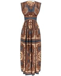 Zimmermann - Paisley-Print Silk Maxi Dress - Lyst