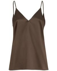 Brunello Cucinelli - Stretch Silk Satin Camisole - Lyst