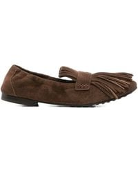 Tory Burch - Suede Tassel Ballet Flats - Lyst