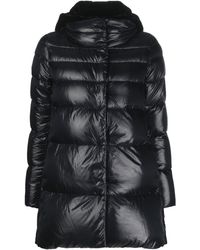Coat di Herno in Nero Donna Abbigliamento da Cappotti da Cappotti lunghi e invernali 