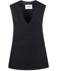 Jil Sander - V-Neck Tank Top - Lyst