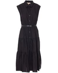 MICHAEL Michael Kors - Shirt-Collar Midi Dress - Lyst