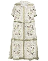 Tory Burch - Bird Paisley Midi Dress - Lyst