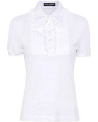 Dolce & Gabbana - Lace Polo Shirt - Lyst
