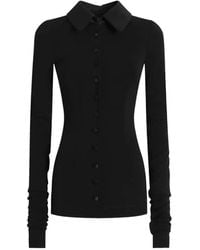Dolce & Gabbana - Wool Jersey Blouse - Lyst