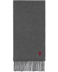 Ami Paris - De Coeur Wool Scarf - Lyst