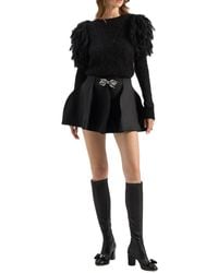 Genny - Peplum Mini Skirt - Lyst