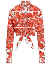 Dolce & Gabbana - Dolce & Gabbana Majolica Print Shirt - Lyst