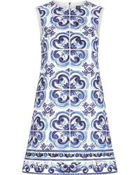 Dolce & Gabbana - Majolica-print Brocade Minidress - Lyst
