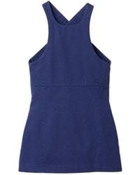 Miu Miu - Garment-Dyed Gabardine Mini-Dress - Lyst