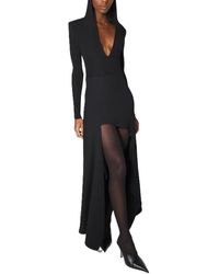 Mugler - Hooded V-neck Bodysuit - Lyst