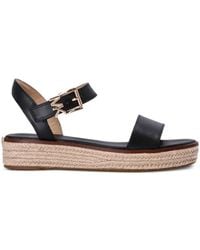 Michael Kors - Richie Leather Sandals With Side Logo Buckle - Lyst