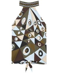 PUCCI - Occhi-Print Halter Top - Lyst