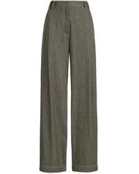 Brunello Cucinelli - Denim-Effect Pleated Trousers - Lyst