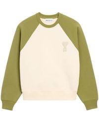 Ami Paris - Ami De Coeur Two-Tone Crochet Sweater - Lyst