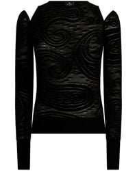 Etro - Jacquard Sweater With Cut-Out Detail And Paisley Motif - Lyst