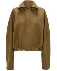 Victoria Beckham - Oversized Roll Neck Bomber Jacket - Lyst