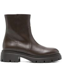 Stuart Weitzman - Zip-Detail Leather Boots - Lyst