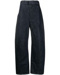 Lemaire - Twisted Denim Belted Pants - Lyst