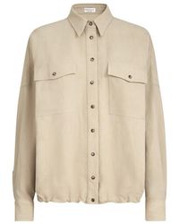 Brunello Cucinelli - Linen Blend Shirt - Lyst
