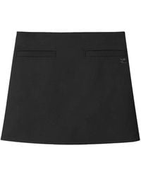 Courreges - Logo-Embroidered A-Line Mini Skirt - Lyst