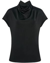 Another Tomorrow - Fluid Cowl Neck Top - Lyst