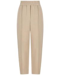 Brunello Cucinelli - Linen Blend Trousers - Lyst