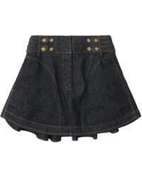 Zimmermann - Denim Mini Skirt - Lyst
