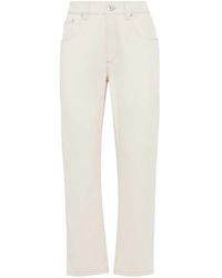Brunello Cucinelli - Five Classic Pockets Denim Trousers - Lyst
