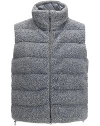 Herno - Quilted Teddy-Texture Gilet - Lyst