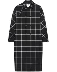 Courreges - Checked Double-Breasted Coat - Lyst