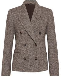 Brunello Cucinelli - Double-Breasted Blazer - Lyst