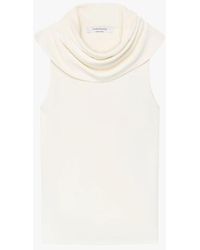 Another Tomorrow - Cowl Neck Blouse - Lyst