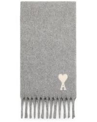 Ami Paris - Alpaca Scarf With Ami De Coeur - Lyst