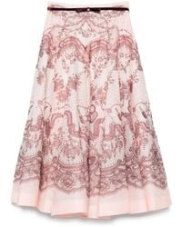 Zimmermann - Crush Silk Blend Skirt - Lyst